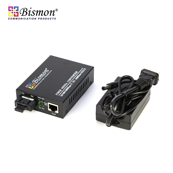 Media Convertor 10/100/1000 BaseTX to 1000 Base FX,SC Multi-Mode, 500M.